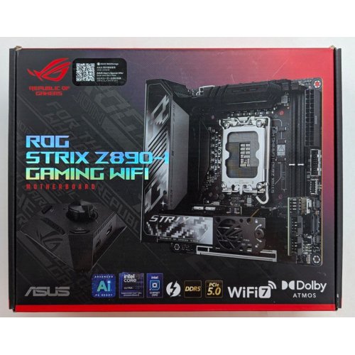 Купить Материнская плата Asus ROG STRIX Z890-I GAMING WIFI (s1851, Intel Z890) (Восстановлено продавцом, 779366) с проверкой совместимости: обзор, характеристики, цена в Киеве, Днепре, Одессе, Харькове, Украине | интернет-магазин TELEMART.UA фото