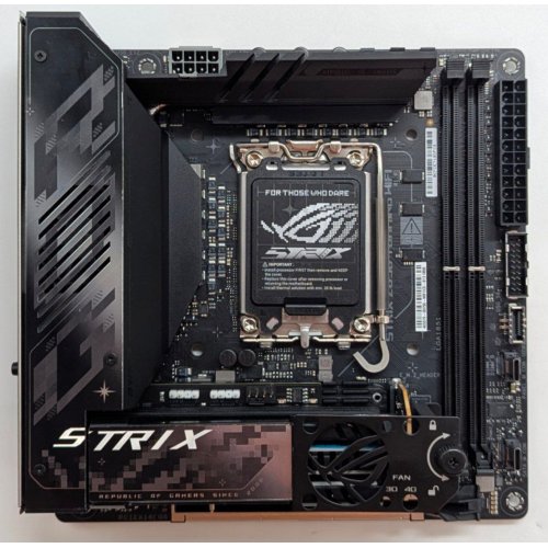 Купить Материнская плата Asus ROG STRIX Z890-I GAMING WIFI (s1851, Intel Z890) (Восстановлено продавцом, 779366) с проверкой совместимости: обзор, характеристики, цена в Киеве, Днепре, Одессе, Харькове, Украине | интернет-магазин TELEMART.UA фото