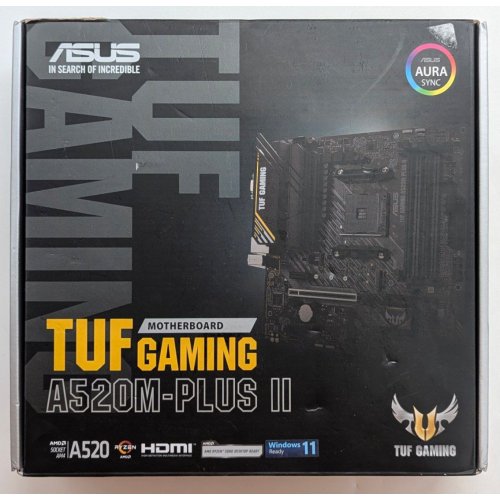 Купить Материнская плата Asus TUF GAMING A520M-PLUS II (sAM4, A520) (Восстановлено продавцом, 779367) с проверкой совместимости: обзор, характеристики, цена в Киеве, Днепре, Одессе, Харькове, Украине | интернет-магазин TELEMART.UA фото