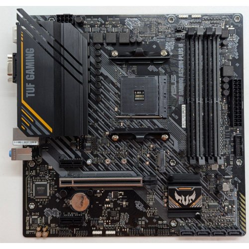 Купить Материнская плата Asus TUF GAMING A520M-PLUS II (sAM4, A520) (Восстановлено продавцом, 779367) с проверкой совместимости: обзор, характеристики, цена в Киеве, Днепре, Одессе, Харькове, Украине | интернет-магазин TELEMART.UA фото