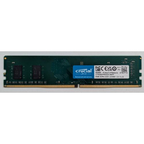 Озп Crucial DDR4 8GB 3200Mhz (CT8G4DFRA32A) (Відновлено продавцем, 779375) купити з перевіркою сумісності: огляд, характеристики, ціна у Києві, Львові, Вінниці, Хмельницькому, Івано-Франківську, Україні | інтернет-магазин TELEMART.UA фото
