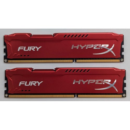 Купить Озу HyperX DDR3 8GB (2x4GB) 1600MHz FURY Red (HX316C10FRK2/8) (Восстановлено продавцом, 779385) с проверкой совместимости: обзор, характеристики, цена в Киеве, Днепре, Одессе, Харькове, Украине | интернет-магазин TELEMART.UA фото