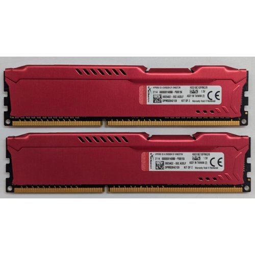 Купить Озу HyperX DDR3 8GB (2x4GB) 1866MHz FURY Red (HX318C10FRK2/8) (Восстановлено продавцом, 779389) с проверкой совместимости: обзор, характеристики, цена в Киеве, Днепре, Одессе, Харькове, Украине | интернет-магазин TELEMART.UA фото