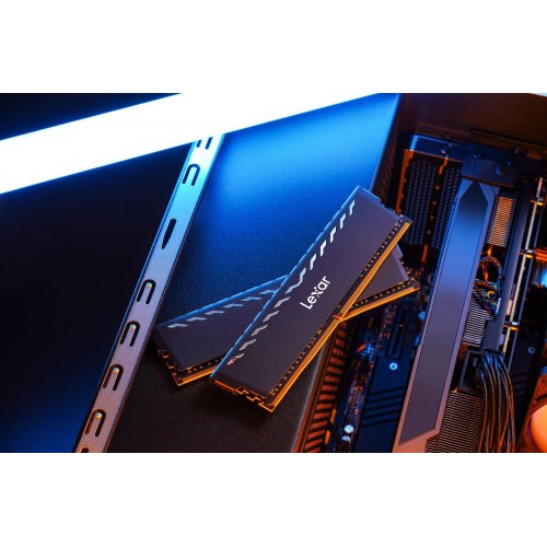 Купить Озу Lexar DDR4 32GB (2x16GB) 3200Mhz Thor Dark Grey (LD4BU016G-R3200GDXG) (Состояние нового, 779433) с проверкой совместимости: обзор, характеристики, цена в Киеве, Днепре, Одессе, Харькове, Украине | интернет-магазин TELEMART.UA фото