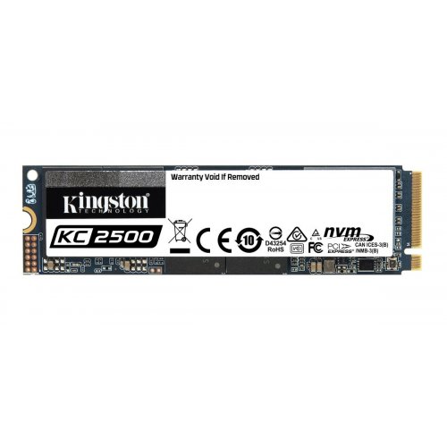 Купить Ssd-диск Kingston KC2500 3D NAND TLC 1TB M.2 (2280 PCI-E) NVMe x4 (SKC2500M8/1000G) (Восстановлено продавцом, 779458) с проверкой совместимости: обзор, характеристики, цена в Киеве, Днепре, Одессе, Харькове, Украине | интернет-магазин TELEMART.UA фото