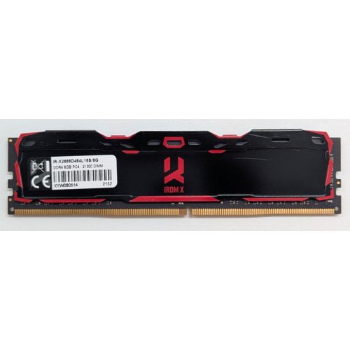 Купить Озу GoodRAM DDR4 8GB 2666Mhz IRDM X Black (IR-X2666D464L16S/8G) (Восстановлено продавцом, 779462) с проверкой совместимости: обзор, характеристики, цена в Киеве, Днепре, Одессе, Харькове, Украине | интернет-магазин TELEMART.UA фото
