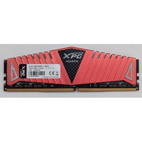 Озп ADATA DDR4 8GB 2800Mhz XPG Z1-HS Red (AX4U280038G17-BRZ) (Відновлено продавцем, 779464) купити з перевіркою сумісності: огляд, характеристики, ціна у Києві, Львові, Вінниці, Хмельницькому, Івано-Франківську, Україні | інтернет-магазин TELEMART.UA фото