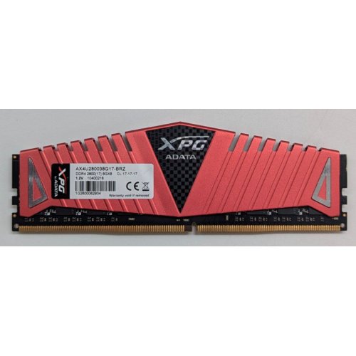 Озп ADATA DDR4 8GB 2800Mhz XPG Z1-HS Red (AX4U280038G17-BRZ) (Відновлено продавцем, 779465) купити з перевіркою сумісності: огляд, характеристики, ціна у Києві, Львові, Вінниці, Хмельницькому, Івано-Франківську, Україні | інтернет-магазин TELEMART.UA фото
