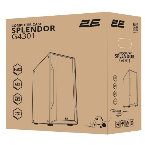 Корпус 2E Gaming Splendor Tempered Glass без БЖ (2E-G4301) Black (Відновлено продавцем, 779479) купити з перевіркою сумісності: огляд, характеристики, ціна у Києві, Львові, Вінниці, Хмельницькому, Івано-Франківську, Україні | інтернет-магазин TELEMART.UA фото