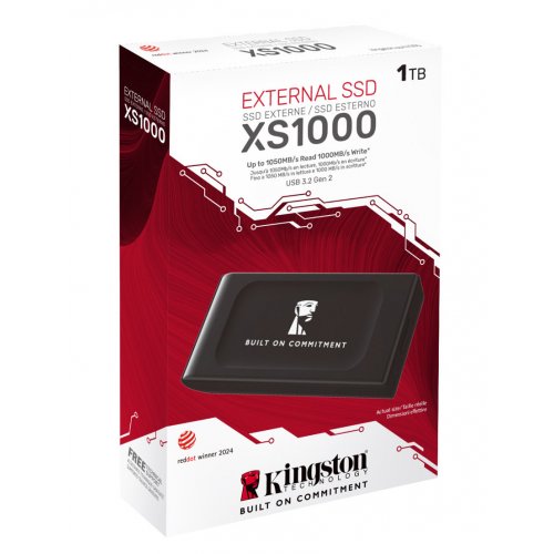 SSD-диск Kingston XS1000 BoC 1TB USB 3.2 (SXS1000/1000GA) Black купити з перевіркою сумісності: огляд, характеристики, ціна у Києві, Львові, Вінниці, Хмельницькому, Івано-Франківську, Україні | інтернет-магазин TELEMART.UA фото