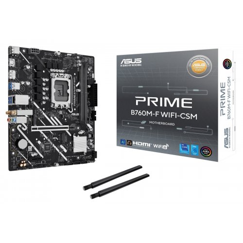 Материнська плата Asus PRIME B760M-F WIFI-CSM (s1700, Intel B760) купити з перевіркою сумісності: огляд, характеристики, ціна у Києві, Львові, Вінниці, Хмельницькому, Івано-Франківську, Україні | інтернет-магазин TELEMART.UA фото