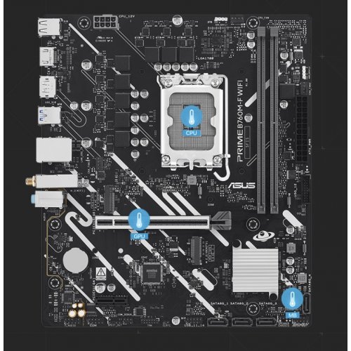 Материнська плата Asus PRIME B760M-F WIFI-CSM (s1700, Intel B760) купити з перевіркою сумісності: огляд, характеристики, ціна у Києві, Львові, Вінниці, Хмельницькому, Івано-Франківську, Україні | інтернет-магазин TELEMART.UA фото