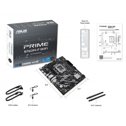Купить Материнская плата Asus PRIME B760M-F WIFI (s1700, Intel B760) с проверкой совместимости: обзор, характеристики, цена в Киеве, Днепре, Одессе, Харькове, Украине | интернет-магазин TELEMART.UA фото