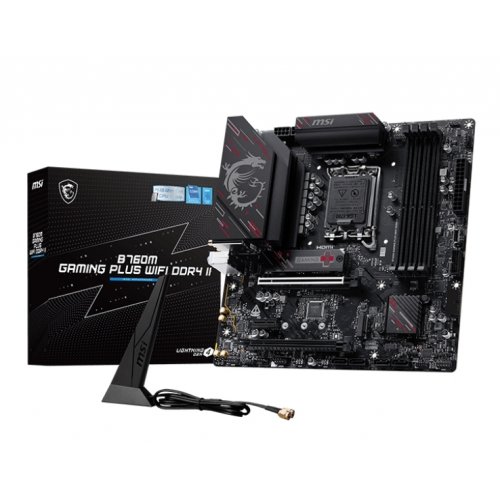 Материнська плата MSI B760M GAMING PLUS WIFI DDR4 II (s1700, Intel B760) купити з перевіркою сумісності: огляд, характеристики, ціна у Києві, Львові, Вінниці, Хмельницькому, Івано-Франківську, Україні | інтернет-магазин TELEMART.UA фото