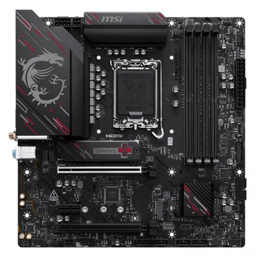 Материнська плата MSI B760M GAMING PLUS WIFI DDR4 II (s1700, Intel B760) купити з перевіркою сумісності: огляд, характеристики, ціна у Києві, Львові, Вінниці, Хмельницькому, Івано-Франківську, Україні | інтернет-магазин TELEMART.UA фото