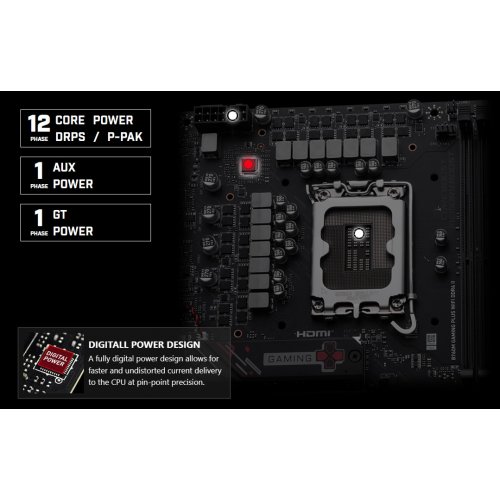 Материнська плата MSI B760M GAMING PLUS WIFI DDR4 II (s1700, Intel B760) купити з перевіркою сумісності: огляд, характеристики, ціна у Києві, Львові, Вінниці, Хмельницькому, Івано-Франківську, Україні | інтернет-магазин TELEMART.UA фото