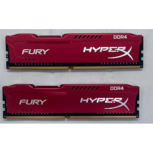 Купить Озу Kingston DDR4 16GB (2x8GB) 3200Mhz HyperX Fury Red (HX432C18FR2K2/16) (Восстановлено продавцом, 779685) с проверкой совместимости: обзор, характеристики, цена в Киеве, Днепре, Одессе, Харькове, Украине | интернет-магазин TELEMART.UA фото