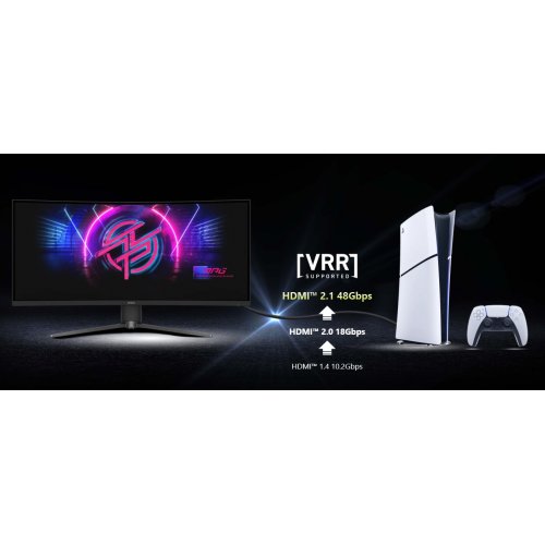 Купити Монітор MSI 34" MPG 346CQRF X24 Black - ціна в Києві, Львові, Вінниці, Хмельницькому, Франківську, Україні | інтернет-магазин TELEMART.UA фото
