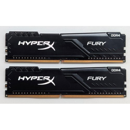 Озп HyperX DDR4 16GB (2x8GB) 3200Mhz Fury Black (HX432C16FB3K2/16) (Відновлено продавцем, 779704) купити з перевіркою сумісності: огляд, характеристики, ціна у Києві, Львові, Вінниці, Хмельницькому, Івано-Франківську, Україні | інтернет-магазин TELEMART.UA фото