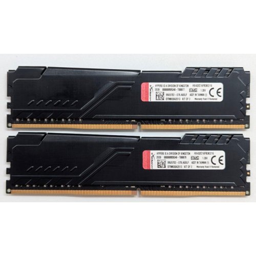 Озп HyperX DDR4 16GB (2x8GB) 3200Mhz Fury Black (HX432C16FB3K2/16) (Відновлено продавцем, 779704) купити з перевіркою сумісності: огляд, характеристики, ціна у Києві, Львові, Вінниці, Хмельницькому, Івано-Франківську, Україні | інтернет-магазин TELEMART.UA фото