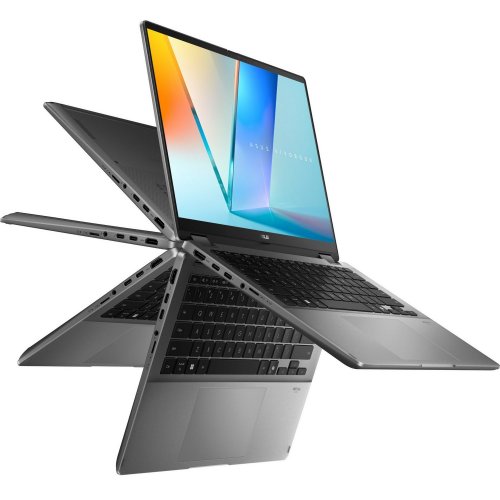 Купити Ноутбук Asus Vivobook 14 Flip TP3407SA-QL011W (90NB14Y1-M000E0) Matte Gray - ціна в Києві, Львові, Вінниці, Хмельницькому, Франківську, Україні | інтернет-магазин TELEMART.UA фото