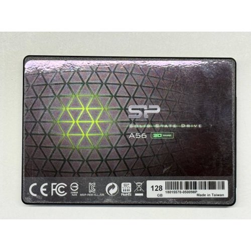 Ssd-диск Silicon Power A56 TLC 128GB 2.5" (SP128GBSS3A56B25) (Відновлено продавцем, 779836) купити з перевіркою сумісності: огляд, характеристики, ціна у Києві, Львові, Вінниці, Хмельницькому, Івано-Франківську, Україні | інтернет-магазин TELEMART.UA фото