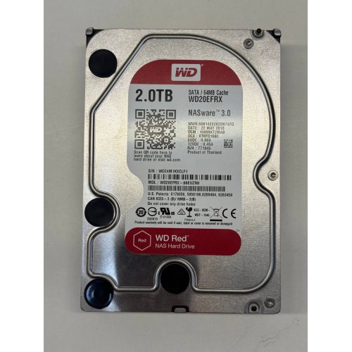 Купить Жесткий диск Western Digital Red 2TB 64MB 3.5" (WD20EFRX) (Восстановлено продавцом, 779870) с проверкой совместимости: обзор, характеристики, цена в Киеве, Днепре, Одессе, Харькове, Украине | интернет-магазин TELEMART.UA фото