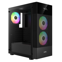 Корпус Gamdias AURA GC5 ARGB Tempered Glass без БЖ (4711514500646) Black (Відновлено продавцем, 779904)