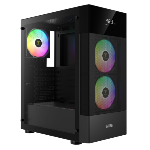 Корпус Gamdias AURA GC5 ARGB Tempered Glass без БЖ (4711514500646) Black (Відновлено продавцем, 779904) купити з перевіркою сумісності: огляд, характеристики, ціна у Києві, Львові, Вінниці, Хмельницькому, Івано-Франківську, Україні | інтернет-магазин TELEMART.UA фото