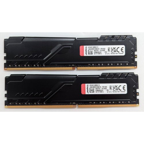 Озп Kingston DDR4 16GB (2x8GB) 3200Mhz FURY Beast Black (KF432C16BBK2/16) (Відновлено продавцем, 780108) купити з перевіркою сумісності: огляд, характеристики, ціна у Києві, Львові, Вінниці, Хмельницькому, Івано-Франківську, Україні | інтернет-магазин TELEMART.UA фото