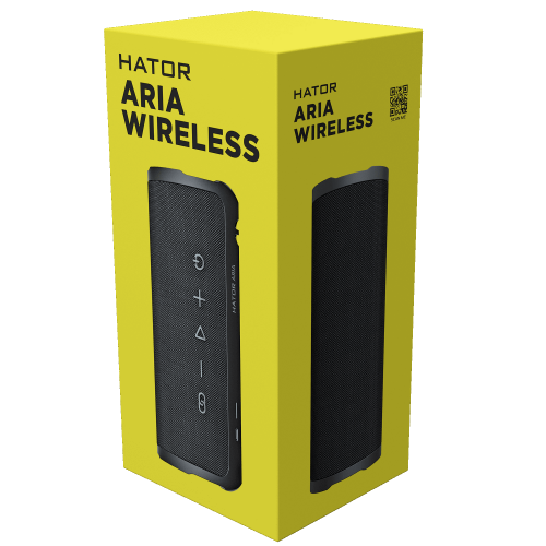 Купить Уценка портативная акустика HATOR Aria Wireless (HTA-201) Phantom Black (вскрите пакування, 780111) - цена в Харькове, Киеве, Днепре, Одессе
в интернет-магазине Telemart фото