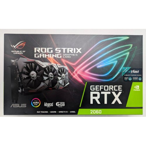 Відеокарта Asus ROG GeForce RTX 2060 STRIX 6144MB (ROG-STRIX-RTX2060-6G-GAMING) (Відновлено продавцем, 780119) купити з перевіркою сумісності: огляд, характеристики, ціна у Києві, Львові, Вінниці, Хмельницькому, Івано-Франківську, Україні | інтернет-магазин TELEMART.UA фото