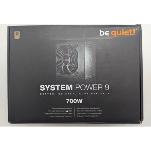 Купить Блок питания Be Quiet! System Power 9 700W (BN248) (Восстановлено продавцом, 780128) с проверкой совместимости: обзор, характеристики, цена в Киеве, Днепре, Одессе, Харькове, Украине | интернет-магазин TELEMART.UA фото