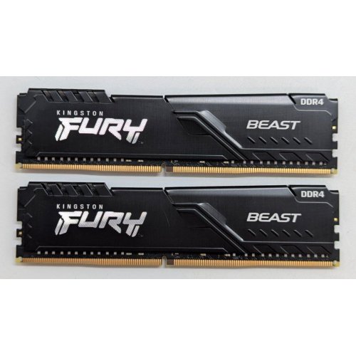 Озп Kingston DDR4 32GB (2x16GB) 3200Mhz FURY Beast Black (KF432C16BB1K2/32) (Відновлено продавцем, 780159) купити з перевіркою сумісності: огляд, характеристики, ціна у Києві, Львові, Вінниці, Хмельницькому, Івано-Франківську, Україні | інтернет-магазин TELEMART.UA фото