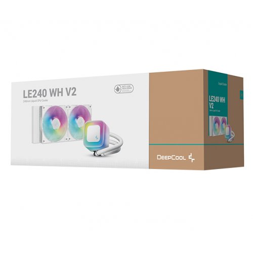 Готова СВО Deepcool LE240 V2 (R-LE240-WHAMMN-G-2) White купити з перевіркою сумісності: огляд, характеристики, ціна у Києві, Львові, Вінниці, Хмельницькому, Івано-Франківську, Україні | інтернет-магазин TELEMART.UA фото