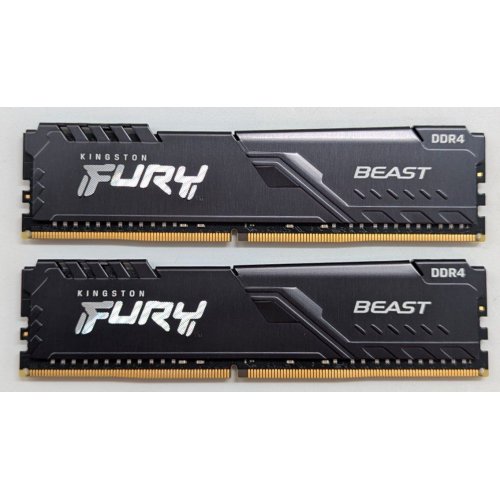 Купить Озу Kingston DDR4 32GB (2x16GB) 3200Mhz FURY Beast Black (KF432C16BB1K2/32) (Восстановлено продавцом, 780178) с проверкой совместимости: обзор, характеристики, цена в Киеве, Днепре, Одессе, Харькове, Украине | интернет-магазин TELEMART.UA фото