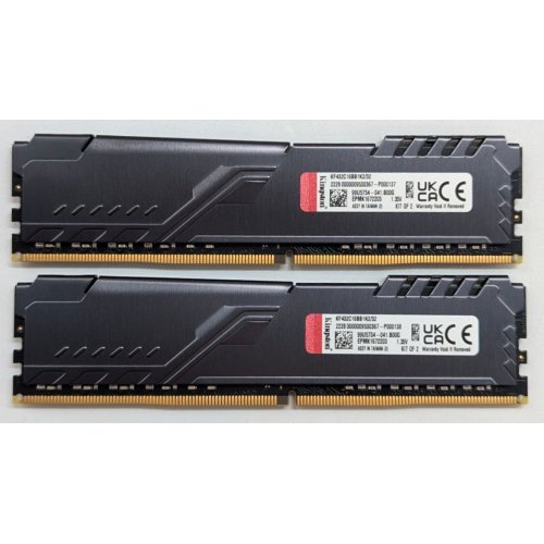 Купить Озу Kingston DDR4 32GB (2x16GB) 3200Mhz FURY Beast Black (KF432C16BB1K2/32) (Восстановлено продавцом, 780178) с проверкой совместимости: обзор, характеристики, цена в Киеве, Днепре, Одессе, Харькове, Украине | интернет-магазин TELEMART.UA фото