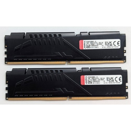 Озп Kingston DDR5 32GB (2x16GB) 6000Mhz FURY Beast Black (KF560C30BBK2-32) (Відновлено продавцем, 780181) купити з перевіркою сумісності: огляд, характеристики, ціна у Києві, Львові, Вінниці, Хмельницькому, Івано-Франківську, Україні | інтернет-магазин TELEMART.UA фото