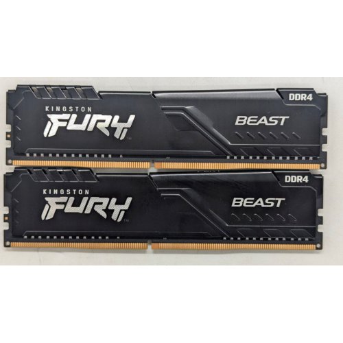 Купить Озу Kingston DDR4 16GB (2x8GB) 3200Mhz FURY Beast Black (KF432C16BBK2/16) (Восстановлено продавцом, 780187) с проверкой совместимости: обзор, характеристики, цена в Киеве, Днепре, Одессе, Харькове, Украине | интернет-магазин TELEMART.UA фото