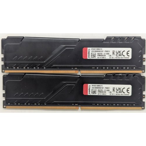 Купить Озу Kingston DDR4 16GB (2x8GB) 3200Mhz FURY Beast Black (KF432C16BBK2/16) (Восстановлено продавцом, 780187) с проверкой совместимости: обзор, характеристики, цена в Киеве, Днепре, Одессе, Харькове, Украине | интернет-магазин TELEMART.UA фото