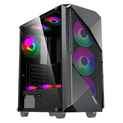 Корпус GAMEMAX Revolt ARGB Tempered Glass без БП Black (Восстановлено продавцом, 780189)