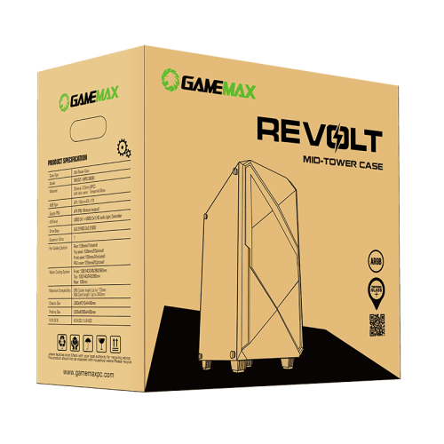 Корпус GAMEMAX Revolt ARGB Tempered Glass без БП Black (Відновлено продавцем, 780189) купити з перевіркою сумісності: огляд, характеристики, ціна у Києві, Львові, Вінниці, Хмельницькому, Івано-Франківську, Україні | інтернет-магазин TELEMART.UA фото