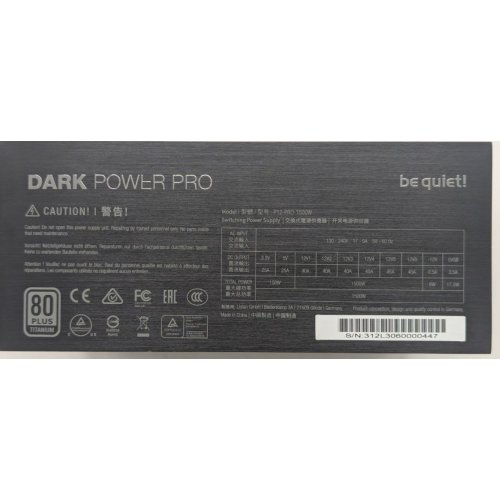 Купить Блок питания Be Quiet! Dark Power Pro 12 1500W (BN312) (Восстановлено продавцом, 780262) с проверкой совместимости: обзор, характеристики, цена в Киеве, Днепре, Одессе, Харькове, Украине | интернет-магазин TELEMART.UA фото