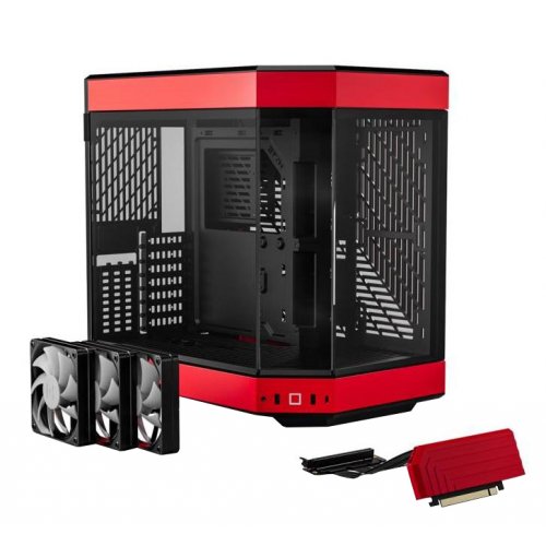 Купить Корпус Hyte Y60 Tempered Glass без БП (CS-HYTE-Y60-BR) Black/Red с проверкой совместимости: обзор, характеристики, цена в Киеве, Днепре, Одессе, Харькове, Украине | интернет-магазин TELEMART.UA фото