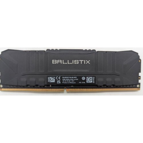 Купить Озу Crucial DDR4 8GB 3200Mhz Ballistix Black (BL8G32C16U4B) (Восстановлено продавцом, 780480) с проверкой совместимости: обзор, характеристики, цена в Киеве, Днепре, Одессе, Харькове, Украине | интернет-магазин TELEMART.UA фото