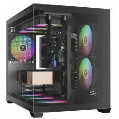 Корпус Gamdias AURA GC10M V2 ARGB Tempered Glass без БЖ (4711514503159) Black