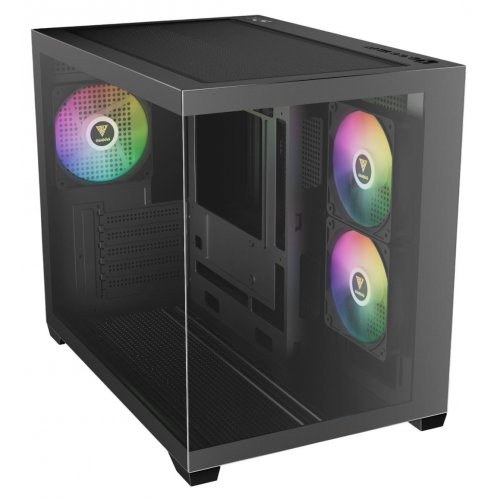 Корпус Gamdias AURA GC10M V2 ARGB Tempered Glass без БЖ (4711514503159) Black купити з перевіркою сумісності: огляд, характеристики, ціна у Києві, Львові, Вінниці, Хмельницькому, Івано-Франківську, Україні | інтернет-магазин TELEMART.UA фото