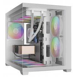Корпус Gamdias AURA GC10M V2 ARGB Tempered Glass без БЖ (4711514503166) White