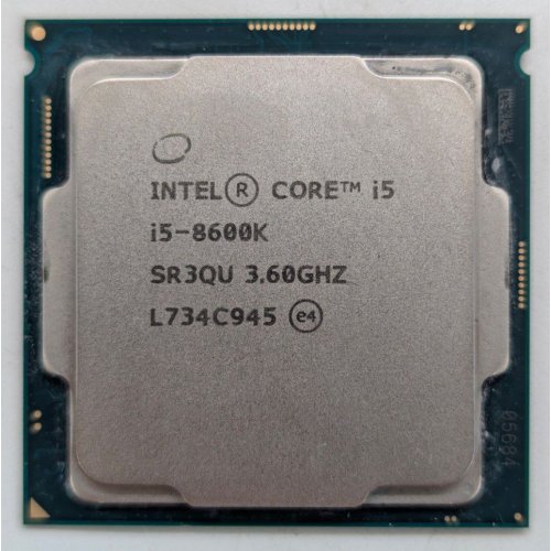 Процесор Intel Core i5-8600K 3.6(4.3)GHz 9MB s1151 Tray (CM8068403358508) (Відновлено продавцем, 780519) купити з перевіркою сумісності: огляд, характеристики, ціна у Києві, Львові, Вінниці, Хмельницькому, Івано-Франківську, Україні | інтернет-магазин TELEMART.UA фото