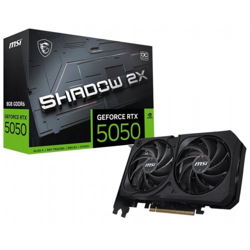 Відеокарта MSI GeForce RTX 5050 SHADOW 2X OC 8192MB (RTX 5050 8G SHADOW 2X OC) купити з перевіркою сумісності: огляд, характеристики, ціна у Києві, Львові, Вінниці, Хмельницькому, Івано-Франківську, Україні | інтернет-магазин TELEMART.UA фото